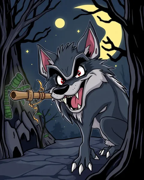 Werewolves in Cartoon Pictures and Illustrations