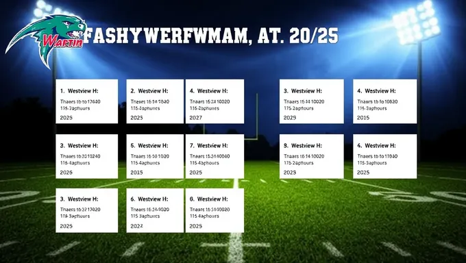 Westview High School Martin Football Schedule Released 2025