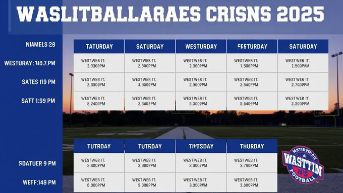 Westview High School Martin Football Schedule for 2025 Out