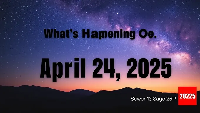 Whats Happening on April 24 2025: Future Event Uncertainty