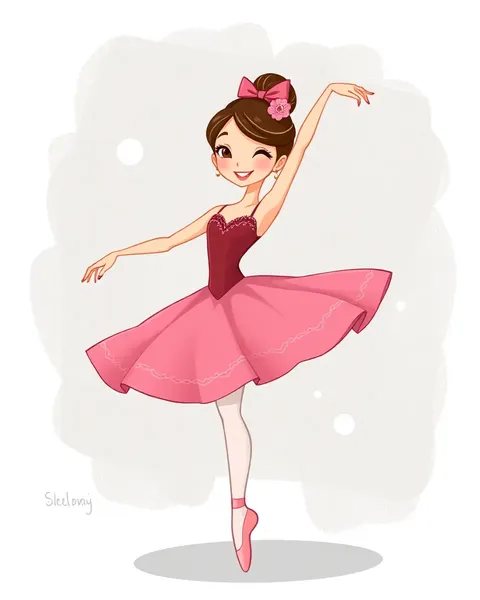 Whimsical Ballerina Cartoon Images Collection