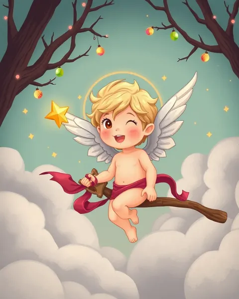 Whimsical Cartoon Pictures of Cupid's Magic