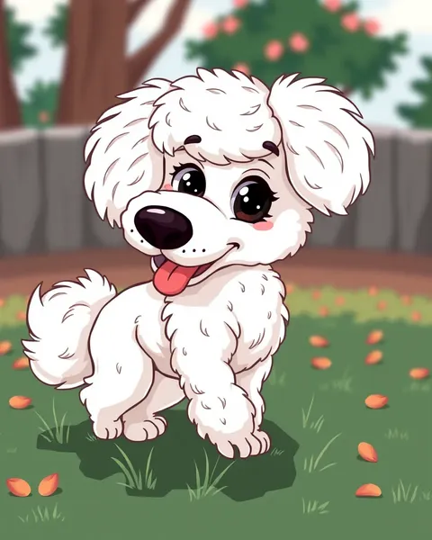 Whimsical Cartoon Poodle Pictures Showcase