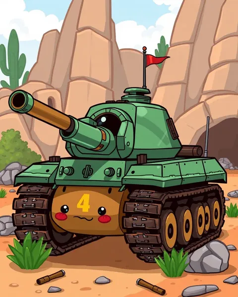 Whimsical Cartoon Tank Pictures Unfolds