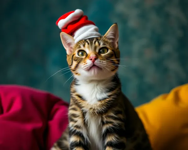 Whimsical Cat in Hat Art for Kids