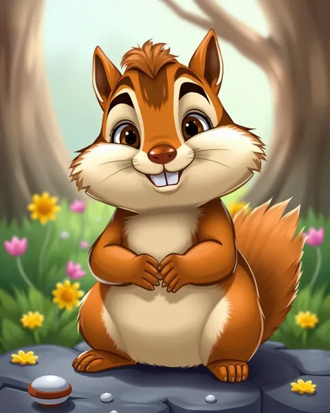 Whimsical Chipmunk Cartoon Images for Family Fun