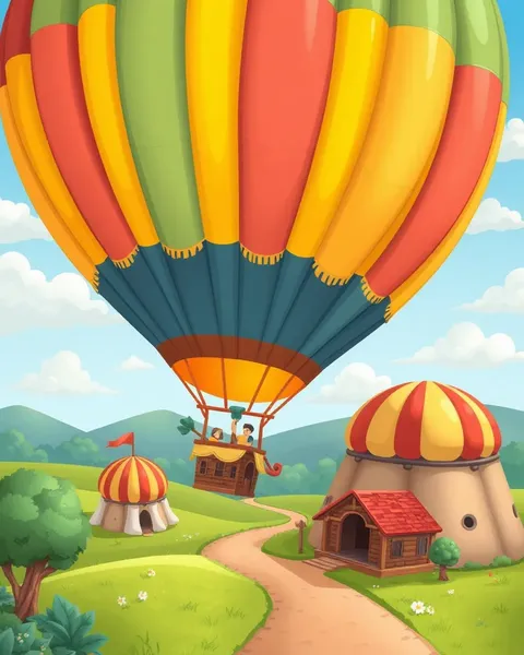 Whimsical Hot Air Balloon Cartoon Images for Fun