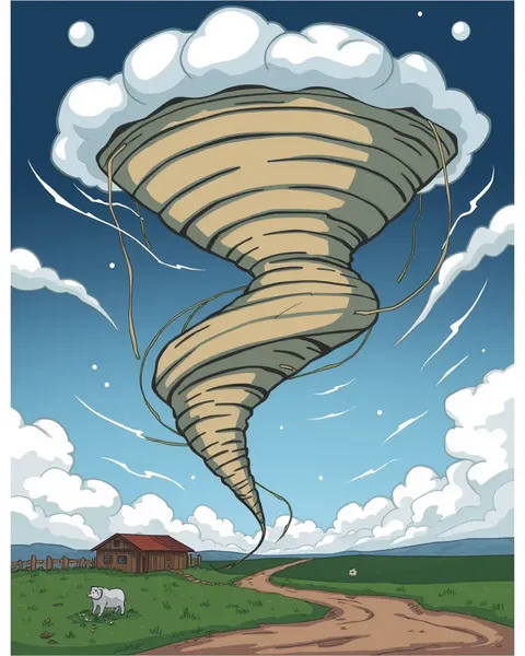 Whimsical Pictures of Cartoon Tornadoes