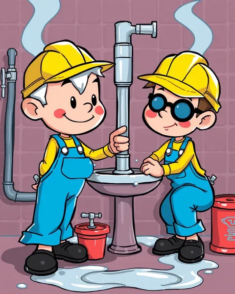 Whimsical Plumbing Cartoon Images for Kids and Adults