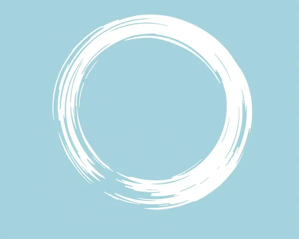 White Circle Brush Stroke PNG Artwork Design