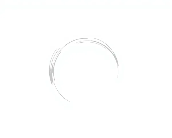 White Circle Brush Stroke PNG Design Element