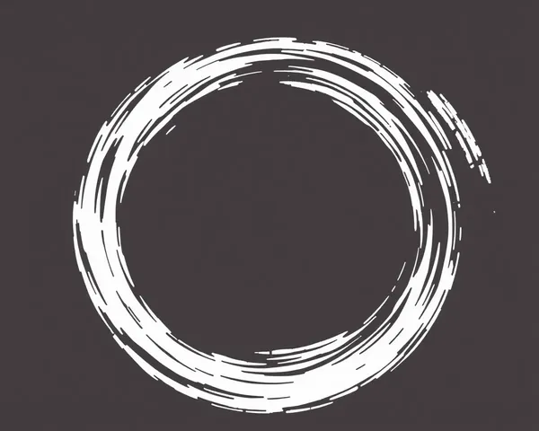 White Circle Brush Stroke PNG Design Illustration