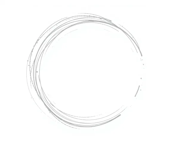 White Circle Brush Stroke PNG Digital Art