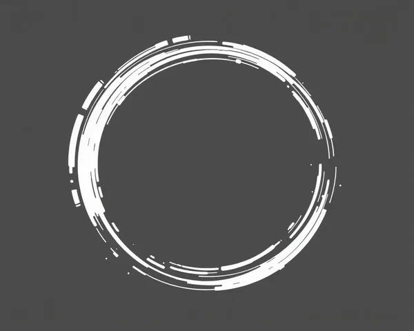 White Circle Brush Stroke PNG Icon Design