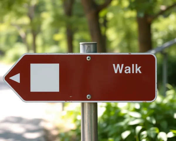 White Walk Sign PNG Graphic Located