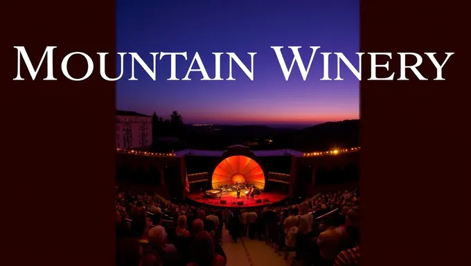 Winery Concerts 2025 in the Mountain