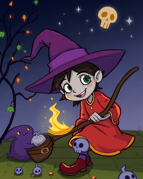 Witch Cartoon Pictures with Enchanting Illustrations