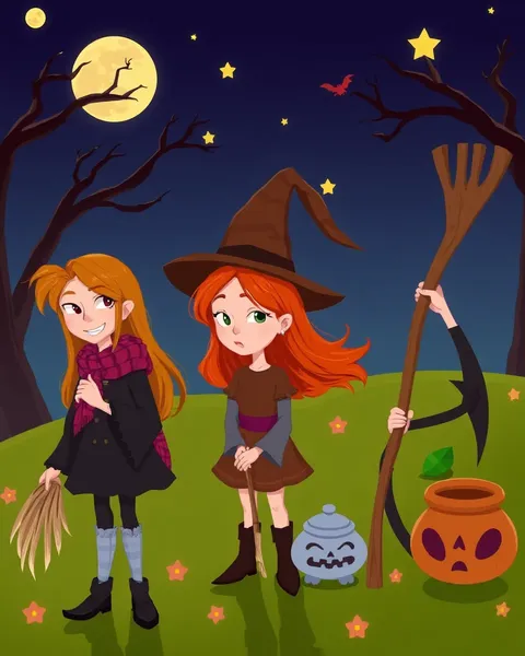 Witch Cartoon Pictures with Whimsical Illustrations