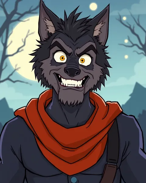 Wolfman Cartoon Images: Wolfman Cartoon Illustrations with Different Backgrounds