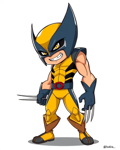 Wolverine Cartoon Images Displayed in Various Forms