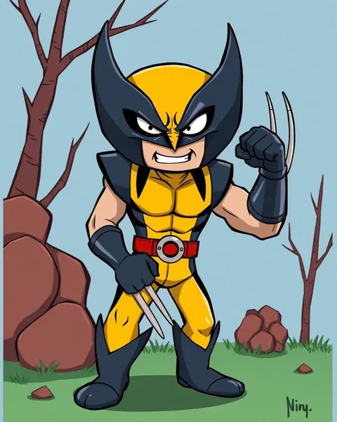 Wolverine Cartoon Images Highlighting Wolverine's Mutant Abilities