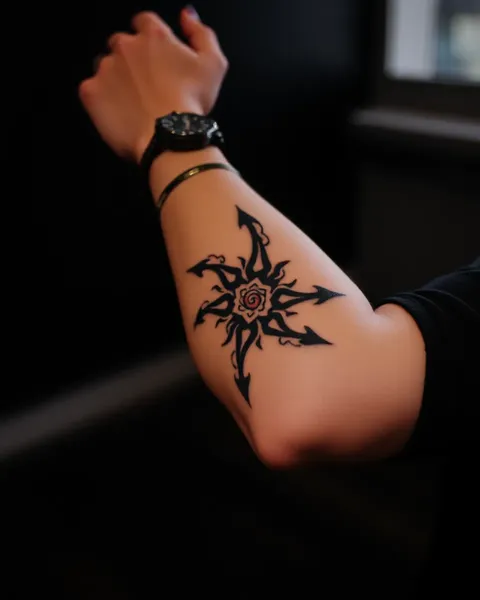 Woman Tattoos on Arm with Beautiful Design