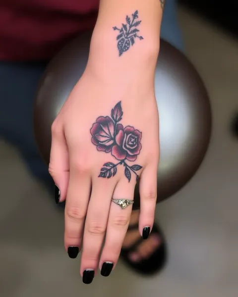 Women's Feminine Hand Tattoos for Empowerment