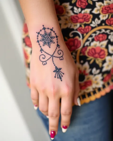 Women's Feminine Hand Tattoos with Meaning