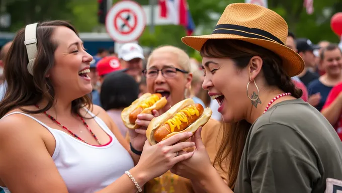 Women's Hot Dog Eating Contest at Nathan's 2025