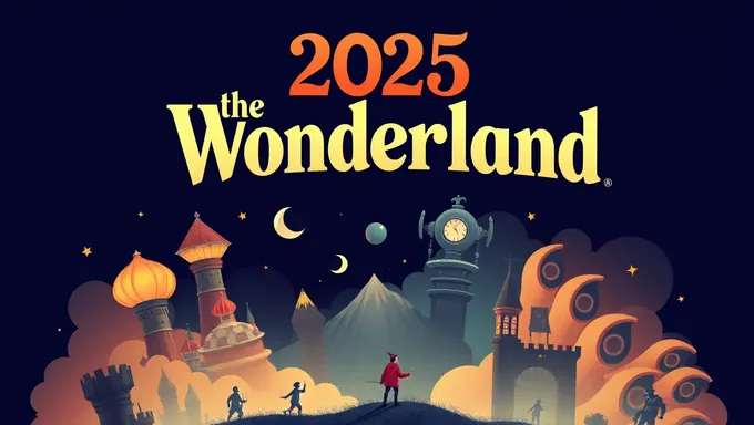 Wonderland 2025 Poster: Whimsical Typography and Colorful Elements