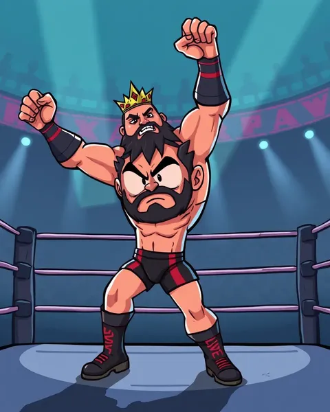 Wrestling Cartoon Images Bring Joy to Fans