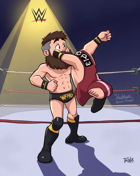 Wrestling Images Cartoon: Cartoon Wrestling Illustrations