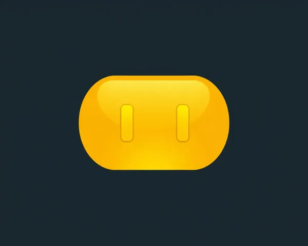 Yellow Pause Button PNG Image