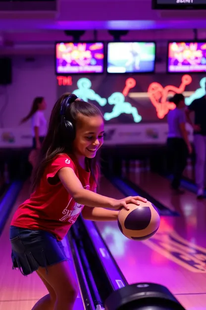 Young Black Girl's Bowling Adventure Begins