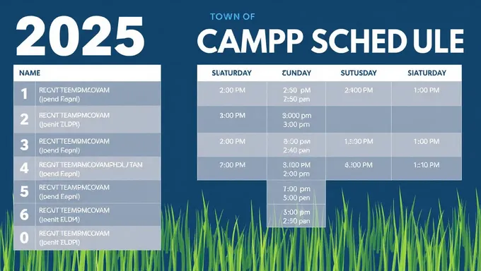 Zebulon's 2025 Camp Schedule Now Live