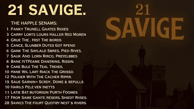 2025 21 Savage Concert Setlist Uncovered