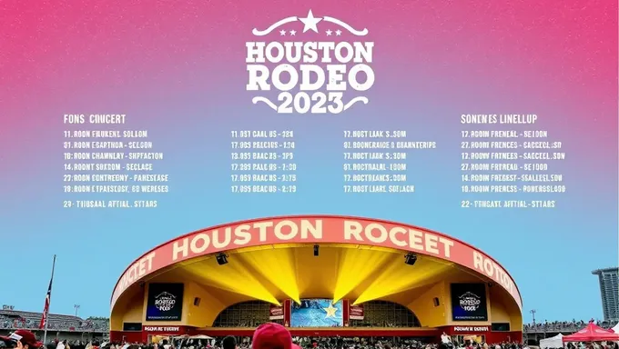 2025 Houston Rodeo no konseruto rainu appu sabisu annaibashita