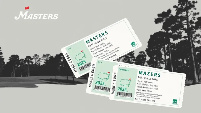 2025 Masters ticket o online de kaijō seyo