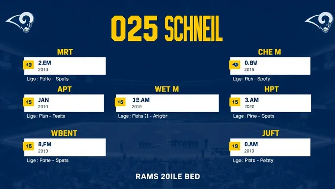 2025 Rams Schedule Announced with Surprising Matchups