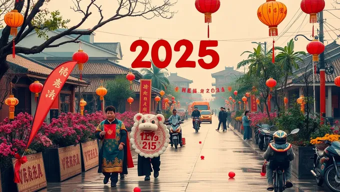 2025年のベトナム新年公式に発表された日程