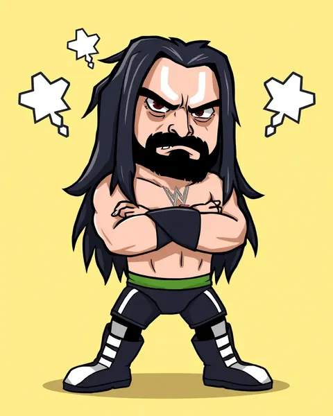 Cartoon Wrestler Images with Colorful Background: Kuron Wuresutā Imēji wizu Karafuru Bākuguraundo