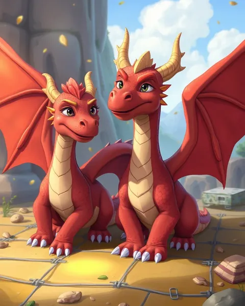 Colorful Cartoon Dragons in Images: