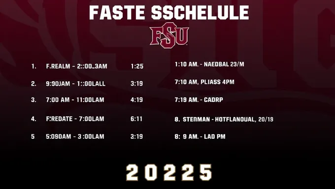 FSU Softball 2025 Schedule ga kaisei sarareta