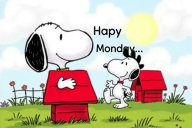 Happy Monday no Snoopy no shashin wa nan demo shiawase