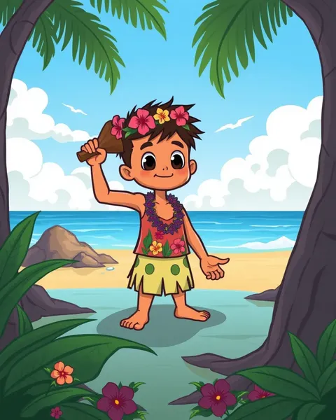 Hawaiian Cartoon Images in High Definition: Hawaijan Kuron Imēji in Haia Definyushon