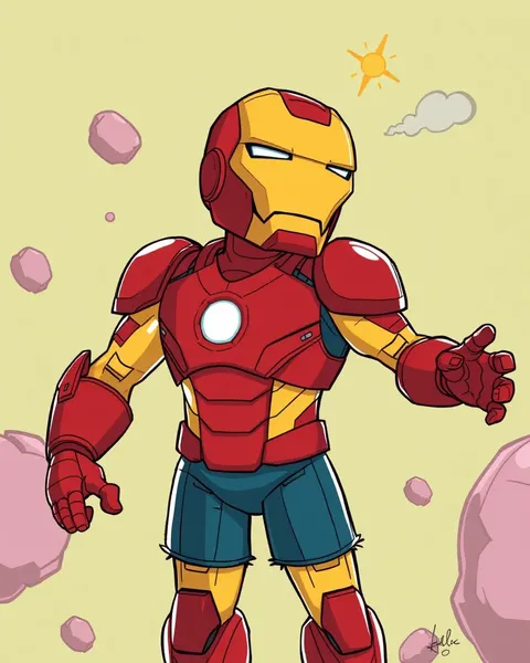 Iron Man Cartoon Picture: Iron Man Kuron Picto