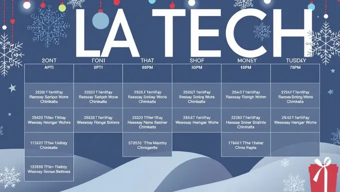 La Tech 2025ねんの休日スケジュール：カレンダー公開