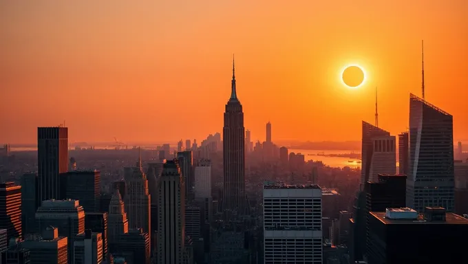 NYC2025の日食：天体のイベント