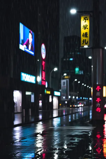 Rainy Night Images Bring Good Night's Peace:  (Ame no Yoru no Eji wa Yasashii Yoru o Todoke)