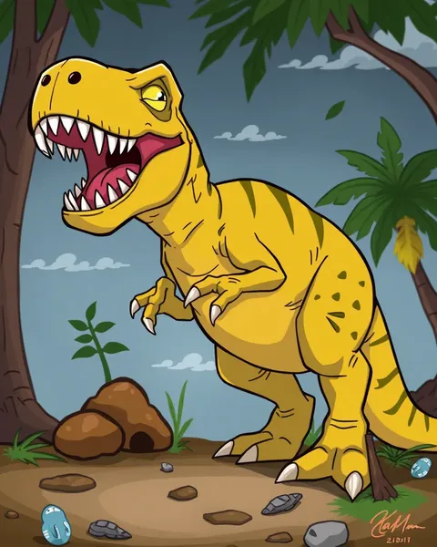 T-Rex Cartoon Images for Kids' Delight